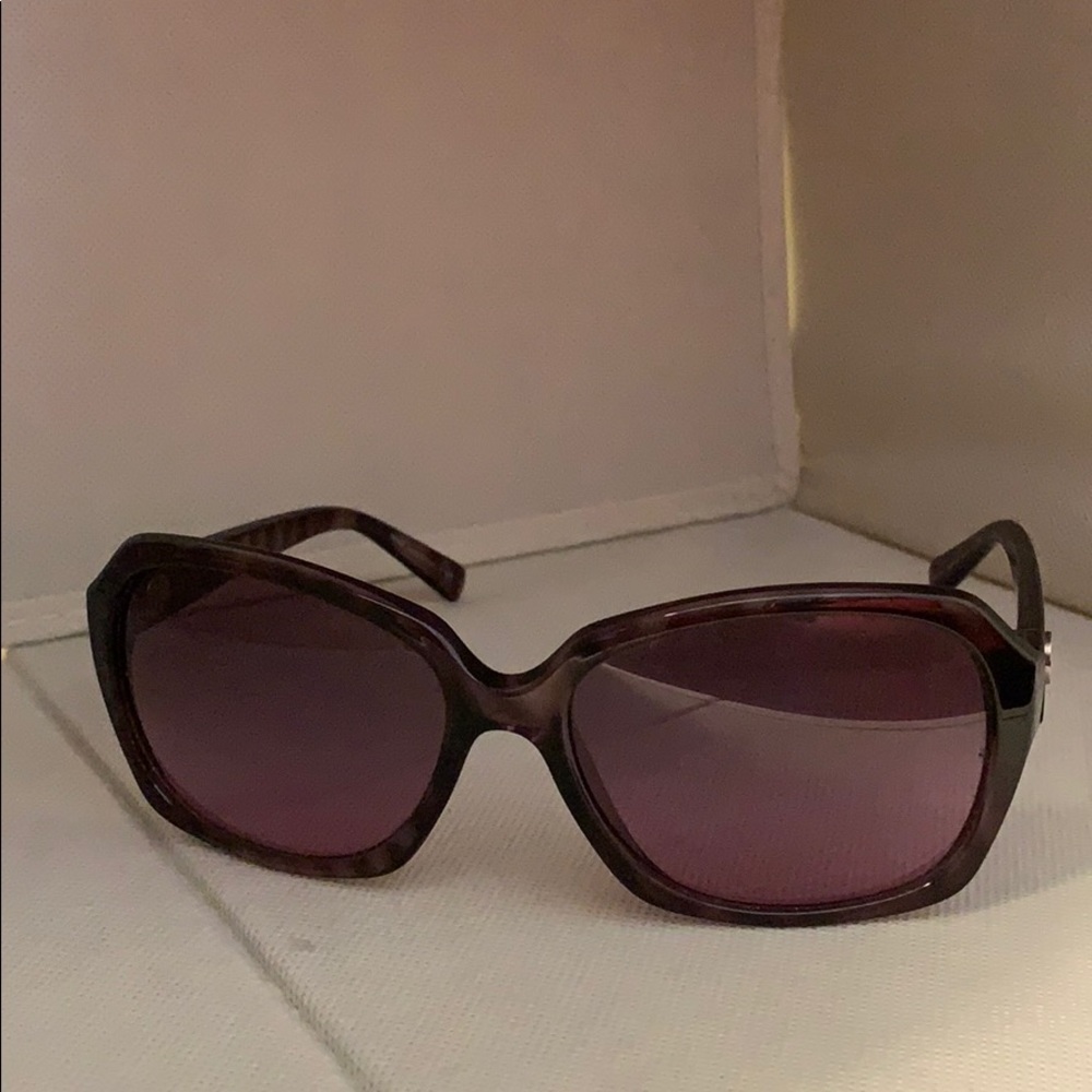 DKNY sunglasses. Dark purple tortoise like frame.